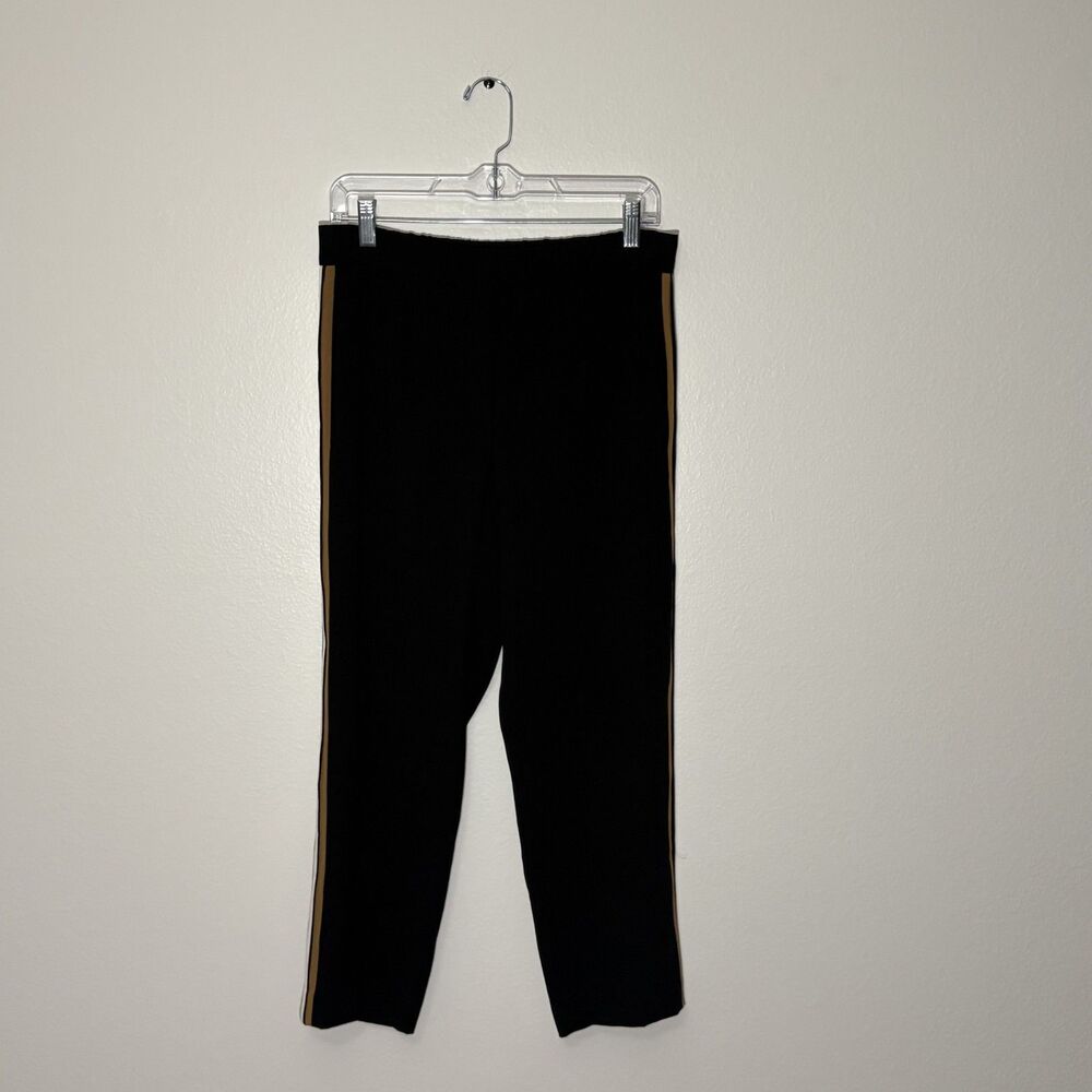 BABATON Aritzia Black Conan Crepe Cropped Pant Pull On Size 10 Elastic Waist
